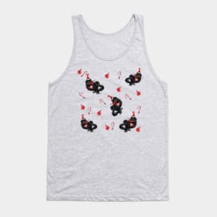 cat christmas candy cane Tank Top